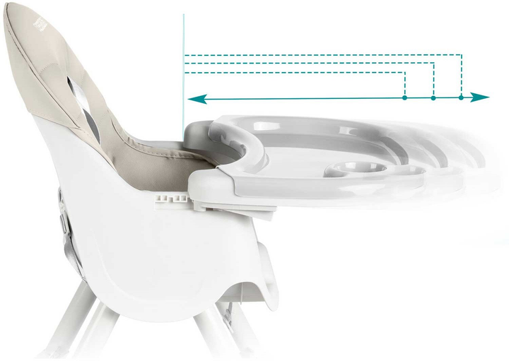 Krzesełko do karmienia Ricokids Milo 3 w 1 Szare + Śliniaczek (5903890632267) - obraz 10