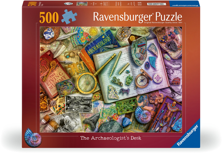 Пазл Ravensburger The Archaeologist's Desk 500 елементів 12000699 (4005555006992) - зображення 1
