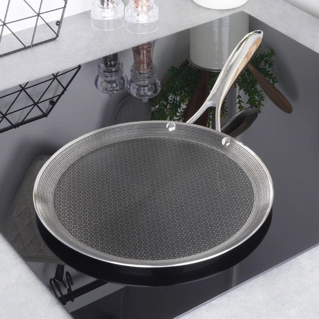 Patelnia do naleśników Orion Cookcell stalowa 29 cm (8592381176051) - obraz 3