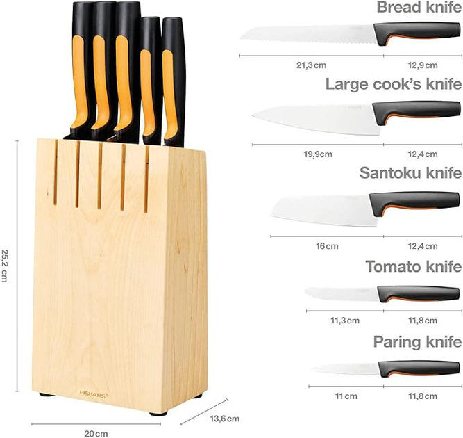 Набір ножів Fiskars Functional Form в підставці 5 шт (6424002014515) - зображення 2