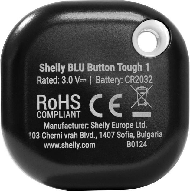 Розумна кнопка Shelly Blu Button Tough 1 Чорна (3800235266861) - зображення 2