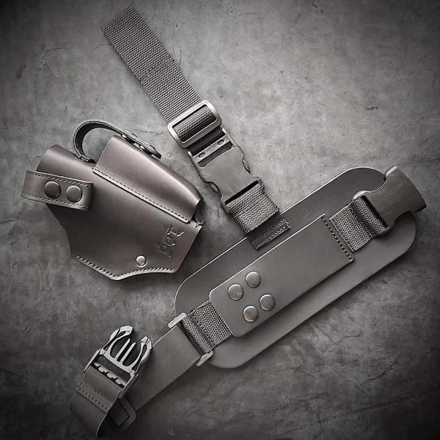 Кобура на стегно Пеламе для GLOCK 19 з натуральної шкіри чорна - зображення 3