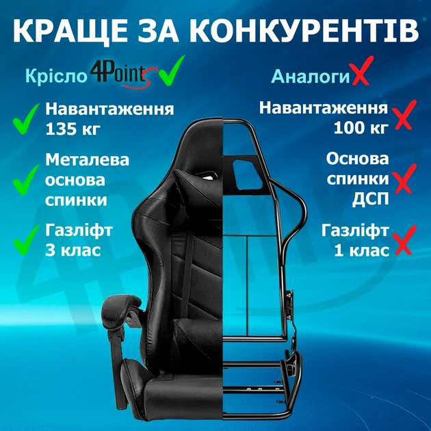 Кресло игровое GAMING CHAIR G-001 цвет черный/черный - изображение 4