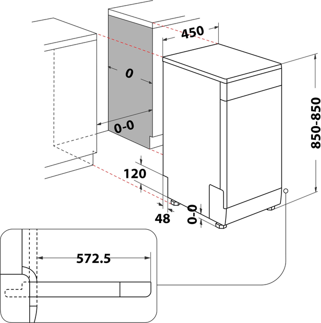 Посудомийна машина Whirlpool WSFO 3O23 PF X - зображення 6