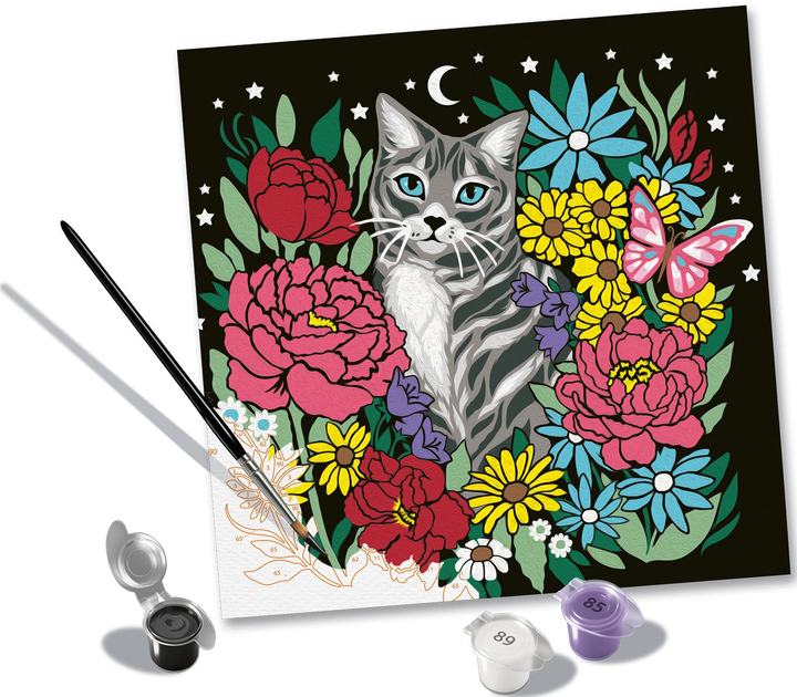 Malowanie po numerach Ravensburger Creart: Pixie Cold Edition Kot (4005556258550) - obraz 4