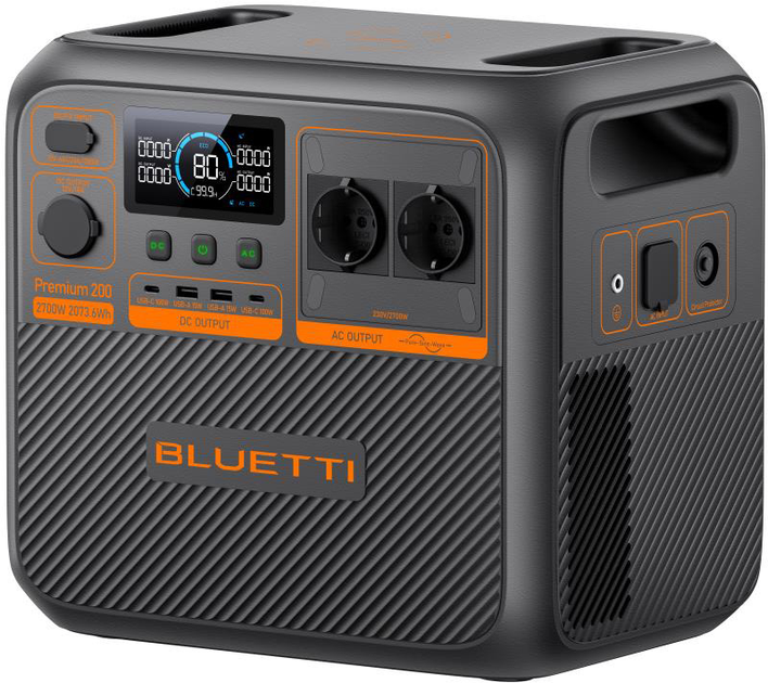 Зарядна станція Bluetti Premium 200 V2 / 2700 Вт / 2073.6 Вт⋅год / LiFePO4 (P-PR200V2-EU-GY-BL-010) - зображення 4
