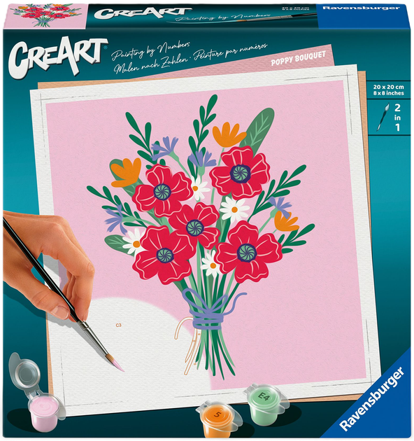 Malowanie po numerach Ravensburger Creart Bukiety kwiatów: Maki (4005556255191) - obraz 1