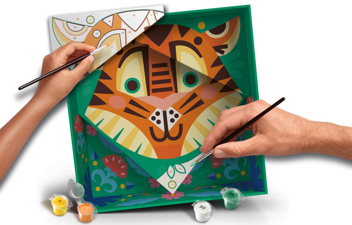Malowanie po numerach Ravensburger Creart Do it together: Lew (4005556258635) - obraz 4