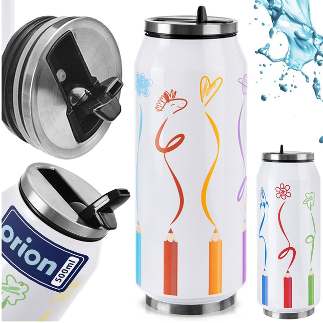 Kubek termiczny puszka Orion Wielokolorowy 500 ml (8592381215163) - obraz 5