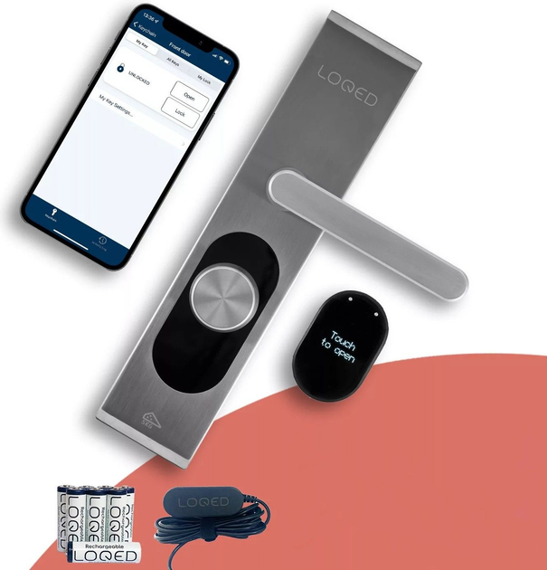 Inteligentny zamek do drzwi Shelly LOQED Stainless Steal (8719326820101) - obraz 2