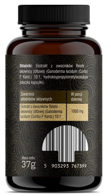 Suplement diety Solve Labs Ekstrakt Mushroom Reishi 60 kapsulek (5903293767399) - obraz 2