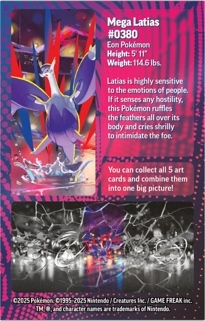 Dodatek do gry planszowej Pokemon TCG: Mega Heroes Mini Tin - Latias (196214113114) - obraz 5