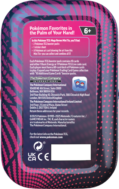 Доповнення до настільної гри Pokemon TCG: Mega Heroes Mini Tin - Kangaskhan (196214113169) - зображення 6