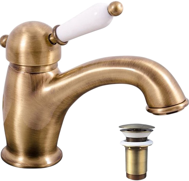 Bateria umywalkowa Domoletti Labe Stara Mosaz VM305.5 (DL527.5SM) - obraz 1