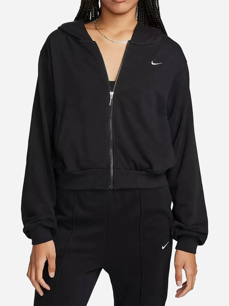 Bluza damska rozpinana streetwear z kapturem Nike W Nsw Nk Chll Ft Fz Hdy FN2415-010 L Czarna (196974849551) - obraz 4