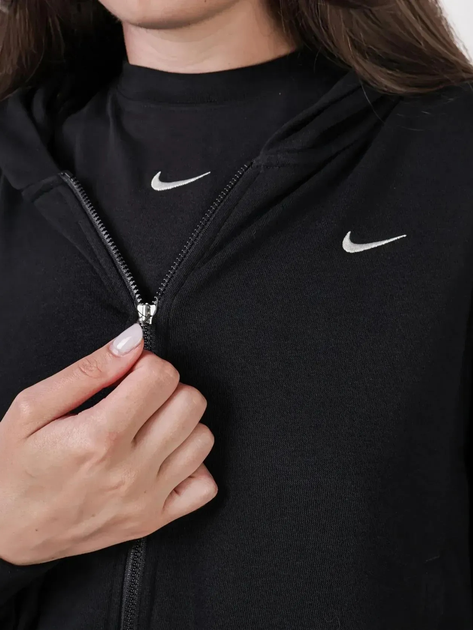 Bluza damska rozpinana streetwear z kapturem Nike W Nsw Nk Chll Ft Fz Hdy FN2415-010 S Czarna (196974934493) - obraz 5