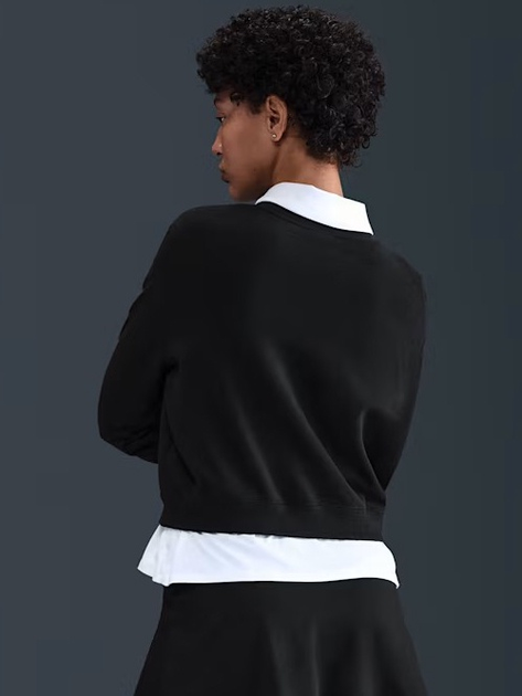 Світшот жіночий Nike W Nsw Nk Chill Ft Crew HV2393-010 L Чорний (198482112448) - зображення 2