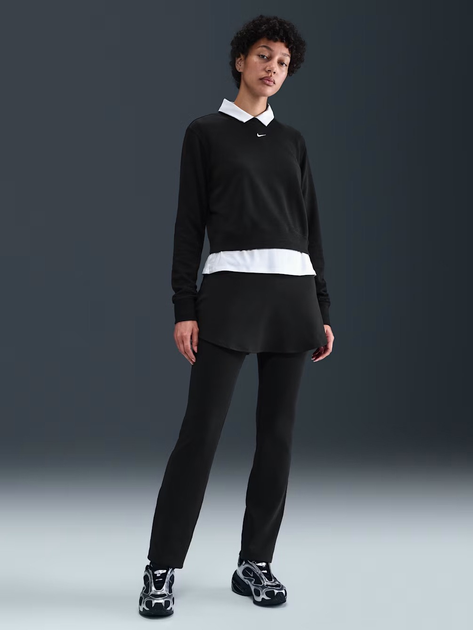 Bluza bez kaptura damska Nike W Nsw Nk Chill Ft Crew HV2393-010 M Czarna (198482108380) - obraz 3