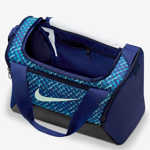 Спортивна сумка тканинна Nike Nk Brsla Xs Duff- 9.5 Aop Fa25 HV6605-492 Синя (198480966944) - зображення 4