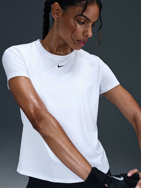 Koszulka sportowa damska Nike W Nk One Classic Df Ss Top Wt IB9408-100 L Biała (197864159644) - obraz 5