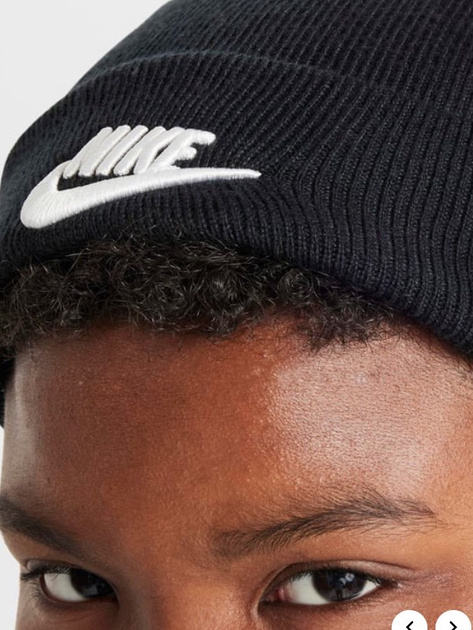 Czapka dziecięca beanie Nike K Nk Peak Beanie Tc Fut HF5498-010 Czarna (197596817836) - obraz 5