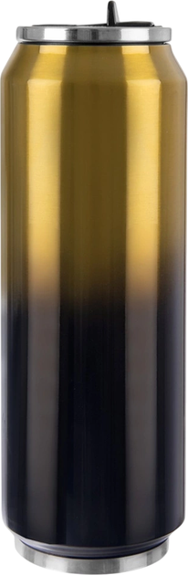 Kubek termiczny puszka Orion Złoty Czarny 700 ml (8592381215187) - obraz 1