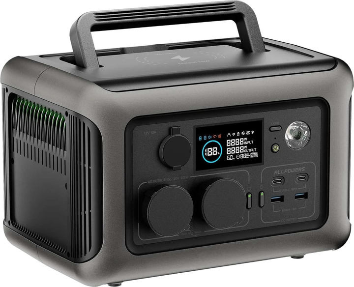 Stacja ładująca Allpowers R600 / 600 W / 299 Wh / LiFePO4 Black (AP-SS-005-PRO) - obraz 3