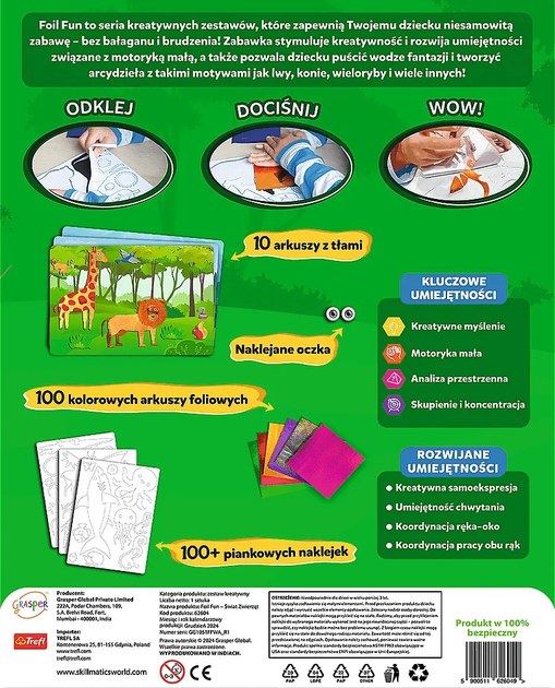 Zestaw kreatywny Skillmatics Zabawa folią Świat zwierząt (5900511626049) - obraz 7