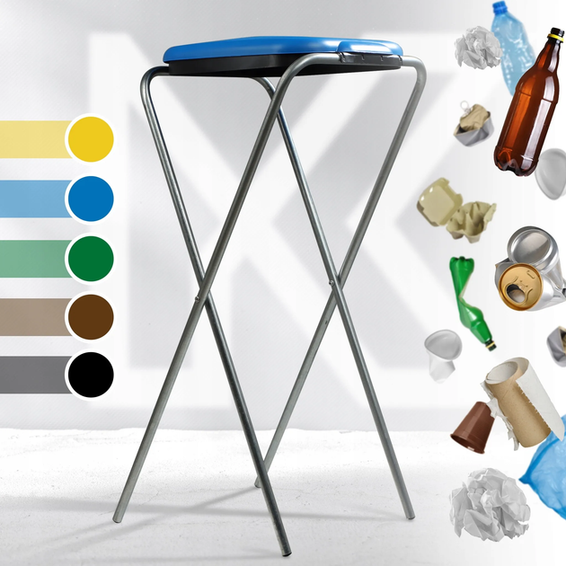 Stojak na worki do segregacji śmieci Kadax 120 l (5903699475874) - obraz 3