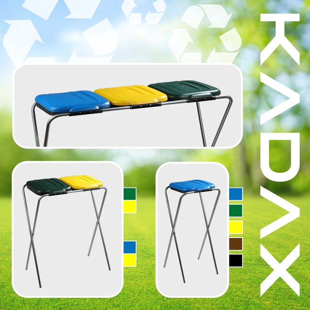 Stojak na worki do segregacji śmieci Kadax 120 l (5903699475874) - obraz 7