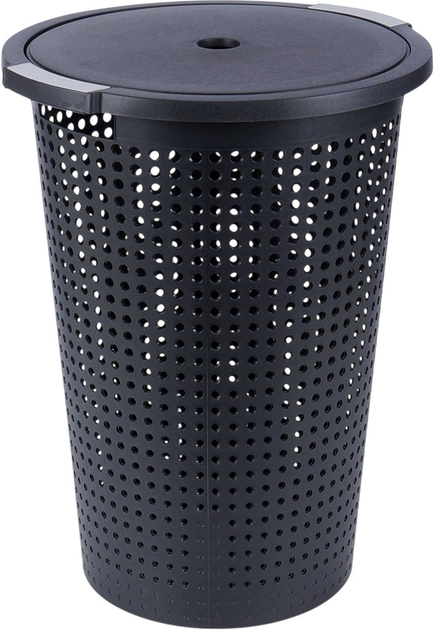Kosz na pranie Vilde Czarny 35 l (8720573387866) - obraz 1