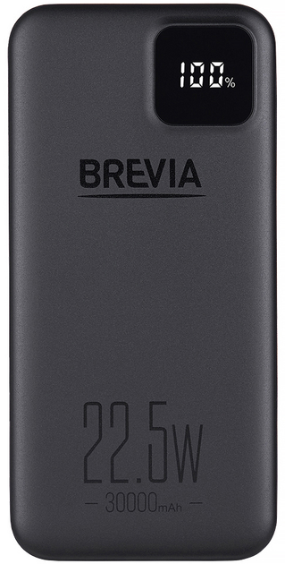 Powerbank Brevia 30000mAh 22.5W Black (45320PB) - obraz 1
