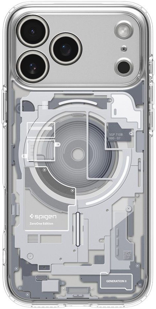 Etui plecki Spigen Ultra Hybrid MagSafe Case do Apple iPhone 17 Pro Max Zero One White (8800283314199) - obraz 2