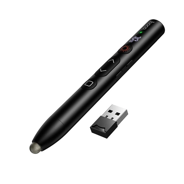 Розумна указка HOCO GM203, Touch screen writing page turning pen, 2.4G, 200m, LED Display, Type-C, 180mAh, black - зображення 5
