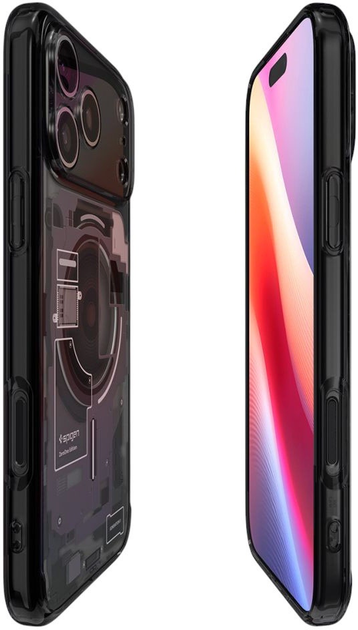 Etui plecki Spigen Ultra Hybrid MagSafe Case do Apple iPhone 17 Pro Zero One Black (8800283314854) - obraz 6