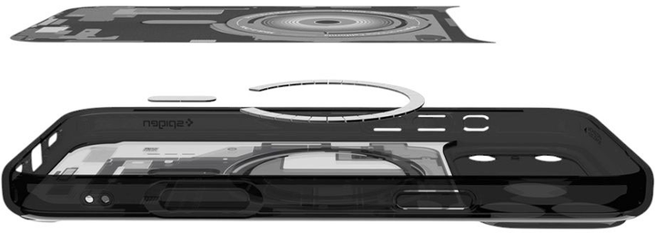 Etui plecki Spigen Ultra Hybrid MagSafe Case do Apple iPhone 17 Pro Zero One Black (8800283314854) - obraz 7
