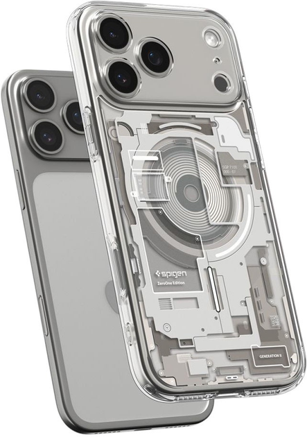 Etui plecki Spigen Ultra Hybrid MagSafe Case do Apple iPhone 17 Pro Zero One Titanium (8800283314847) - obraz 5