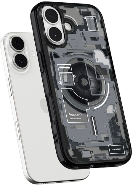 Etui plecki Spigen Ultra Hybrid MagSafe Case do Apple iPhone 17 Zero One Black (8800283315196) - obraz 5