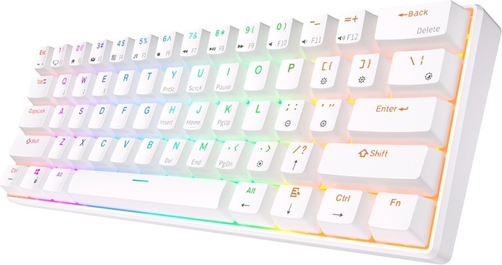 Клавіатура бездротова RK ROYAL KLUDGE RK61 RGB Brown Switch White (RK-61-WH-BRNSW-US) - зображення 4