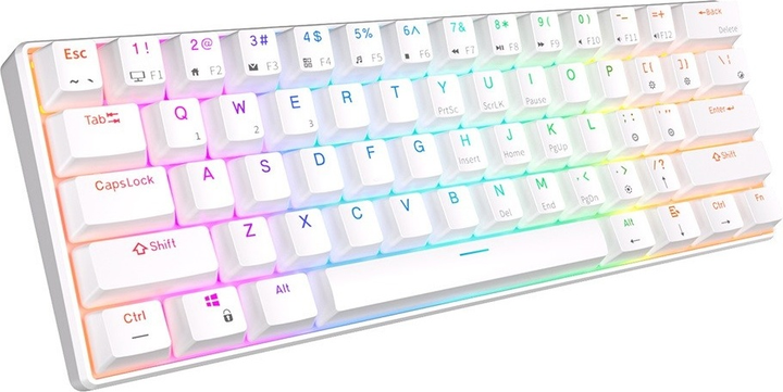 Клавіатура бездротова RK ROYAL KLUDGE RK61 RGB Red Switch White (RK-61-WH-REDSW-US) - зображення 2