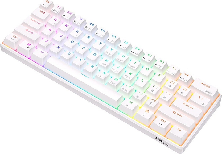 Клавіатура бездротова RK ROYAL KLUDGE RK61 RGB Red Switch White (RK-61-WH-REDSW-US) - зображення 6