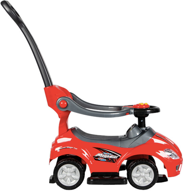Jeździk pchacz autko Deluxe z raczka i panelem muzycznym Czerwony 382-RED (5903769978786) - obraz 2