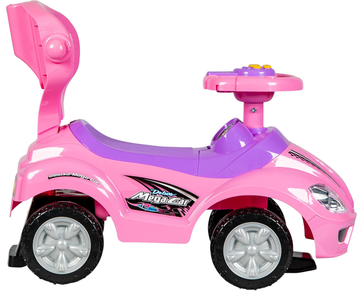 Jeździk pchacz autko Deluxe z raczka i panelem muzycznym Różowy 382-PINK (5903089065029) - obraz 4