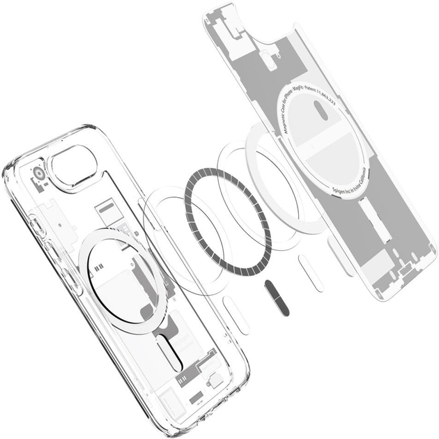 Etui plecki Spigen Ultra Hybrid MagSafe Case do Apple iPhone 16e Zero One White (8809971239721) - obraz 8