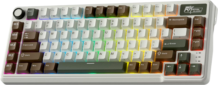 Клавіатура бездротова RK ROYAL KLUDGE L75 RGB Beige Switch Palm Green (RK-L75-PLMGRN-BEGSW-US) - зображення 2