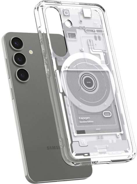 Etui plecki Spigen Ultra Hybrid MagSafe Case do Samsung Galaxy S25 Zero One White (8809971238359) - obraz 2