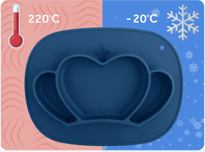 Тарілка силіконова Ricokids Корона Синя (5903890611491) - зображення 7