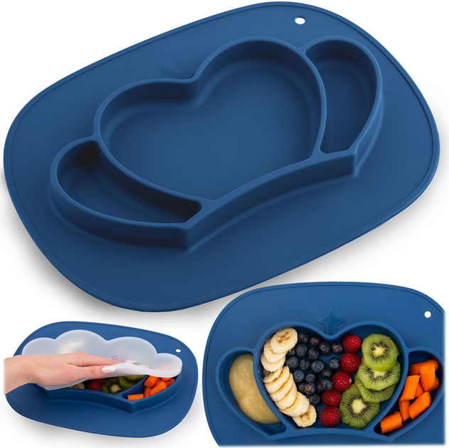 Тарілка силіконова Ricokids Корона Синя (5903890611491) - зображення 10