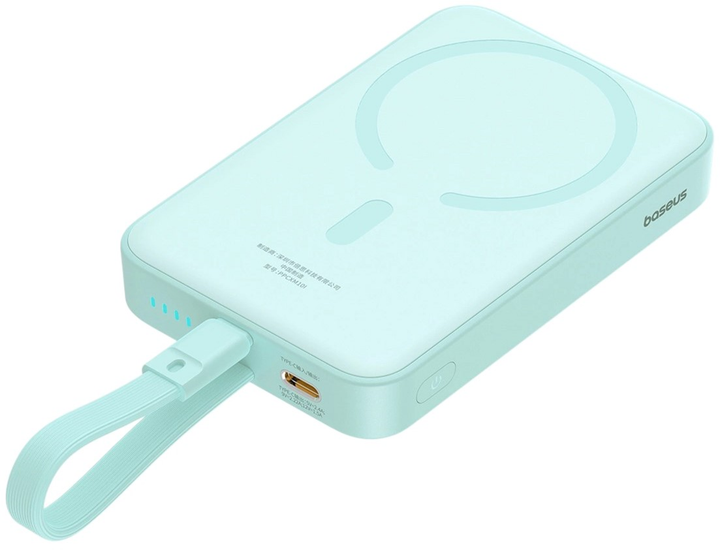 Powerbank Baseus Magnetic Mini MagSafe Lightning 10000 mAh 20 W Blue (GPB365K) - obraz 4