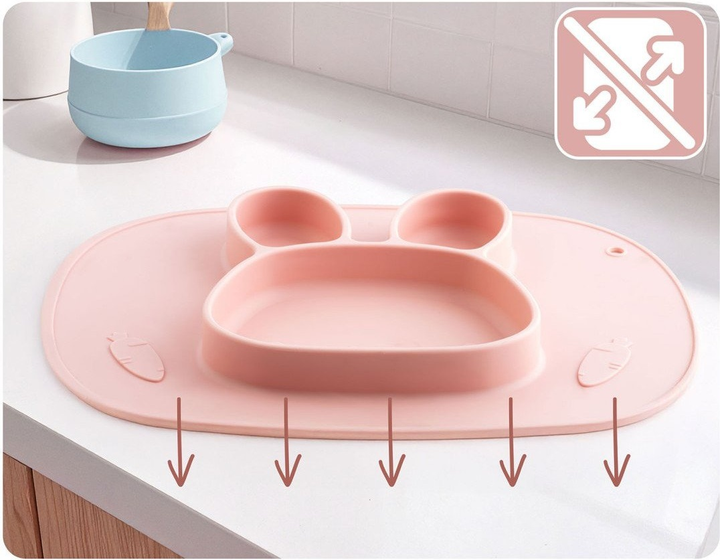 Тарілка силіконова Ricokids Кролик Рожева (5903890611477) - зображення 6
